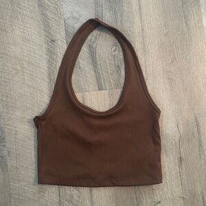 Brown halter top